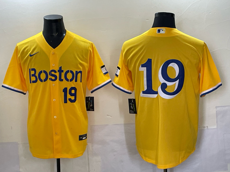 Men 2025 Boston Red Sox #19 Anthony yellow Nike MLB Jersey 001
